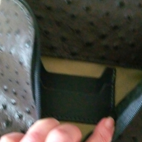 Crossbody bag, purse. Borse in pelle. Genuine leather ostrich, made in Italy. - Picture 2 of 10